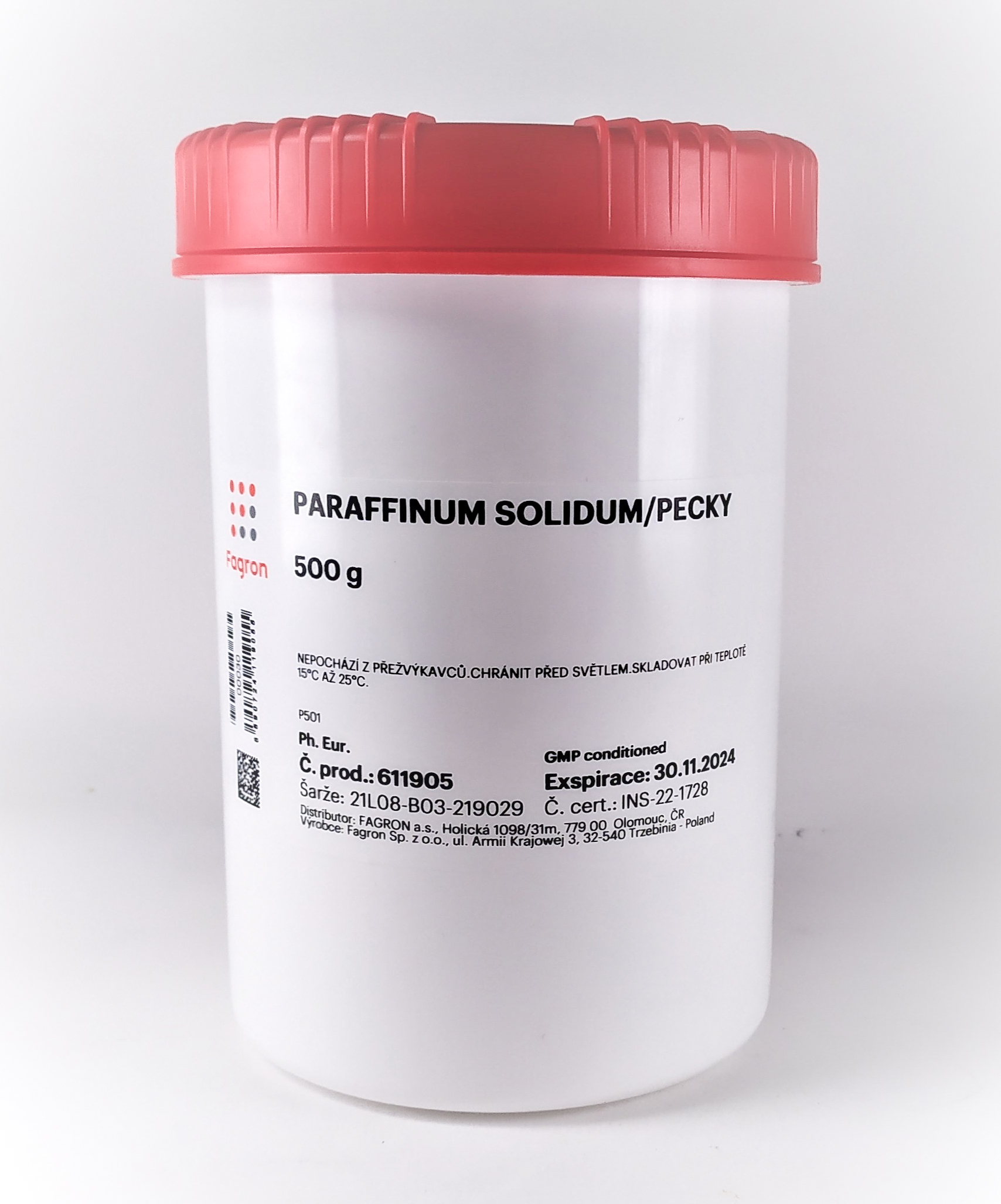 Paraffinum solidum/pecky Fagron a.s.